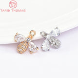 4PCS 15x15MM Bee Charm Pendants for DIY Jewelry Making