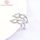 10PCS 7x24MM 24K Brass 2 holes 3 Rings Connect Charms