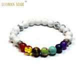 Natural Stone Beads Set Jewelry Accessory Charms Elastic String Bracelet Craft
