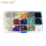 Natural Stone Beads Set Jewelry Accessory Charms Elastic String Bracelet Craft