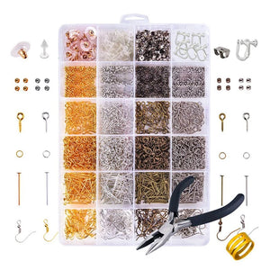 2758Pcs Earring Materials, DIY Jewelry Ear Hook Accessories