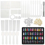 277PCS Crystal Glue Mould Set for DIY Jewelry Making Resin Bracelet Pendant