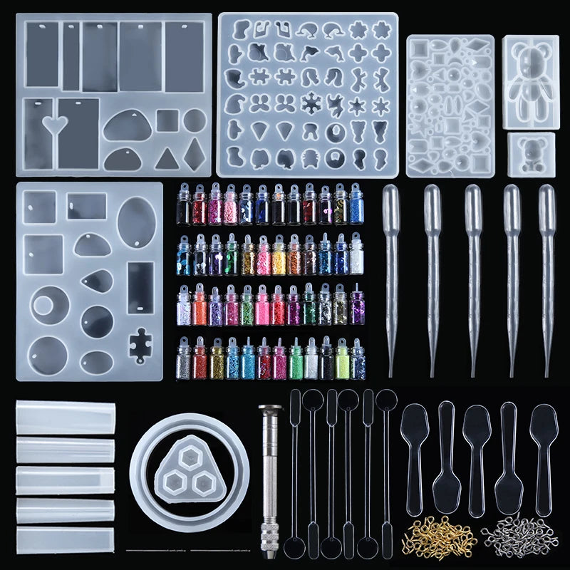 DIY Resin Casting Mold Tool Kit for Jewelry Pendant Making