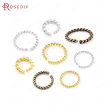 50PCS Brass Twist Jump Rings Split Rings Closed Rings DIY Jewelry Findings