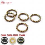 50PCS Brass Twist Jump Rings Split Rings Closed Rings DIY Jewelry Findings