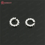 50PCS Brass Twist Jump Rings Split Rings Closed Rings DIY Jewelry Findings