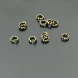 50PCS Brass Twist Jump Rings Split Rings Closed Rings DIY Jewelry Findings