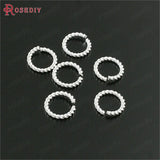 50PCS Brass Twist Jump Rings Split Rings Closed Rings DIY Jewelry Findings