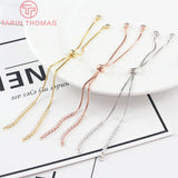 2PCS 24K Plated Bracelet with Rhinestone for DIY Jewelry Making