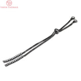 2PCS 24K Plated Bracelet with Rhinestone for DIY Jewelry Making