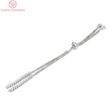 2PCS 24K Plated Bracelet with Rhinestone for DIY Jewelry Making