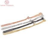 2PCS 24K Plated Bracelet with Rhinestone for DIY Jewelry Making