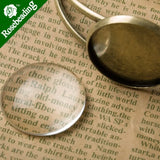 27MM Round Flat Back Crystal Glass Cabochon, Top Quality, 50pcs/lot