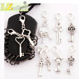 27Pcs Heart Key Charm Beads for Memory Locket CM51