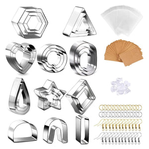 27Pcs Polymer Clay Cutters Set with Earring Hooks