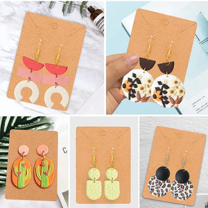 27Pcs Polymer Clay Cutters Earring Set with Earring Cards and Hooks