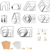 27Pcs Polymer Clay Earring Cutters Set with Earring Cards and Hooks