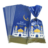 Eid Mubarak Plastic Gift Cookies Candy Packaging Bag 50/25Pcs