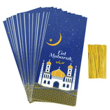 Eid Mubarak Plastic Gift Cookies Candy Packaging Bag 50/25Pcs