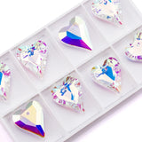 27mm Crystal Wild Heart Pendant Beads Rhinestone for DIY Jewelry Making