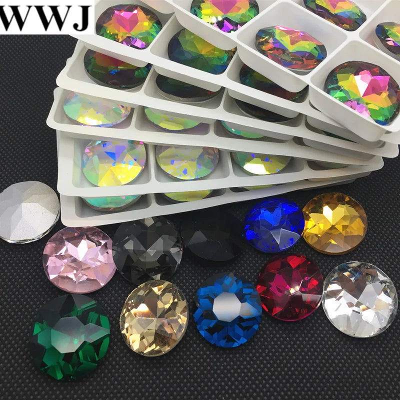 27mm Baoshihua Round Crystal Fancy Stone for Rhinestones Jewelry Making
