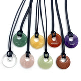 27mm Amethyst Agate Beads Pendant Necklace DIY Jewelry