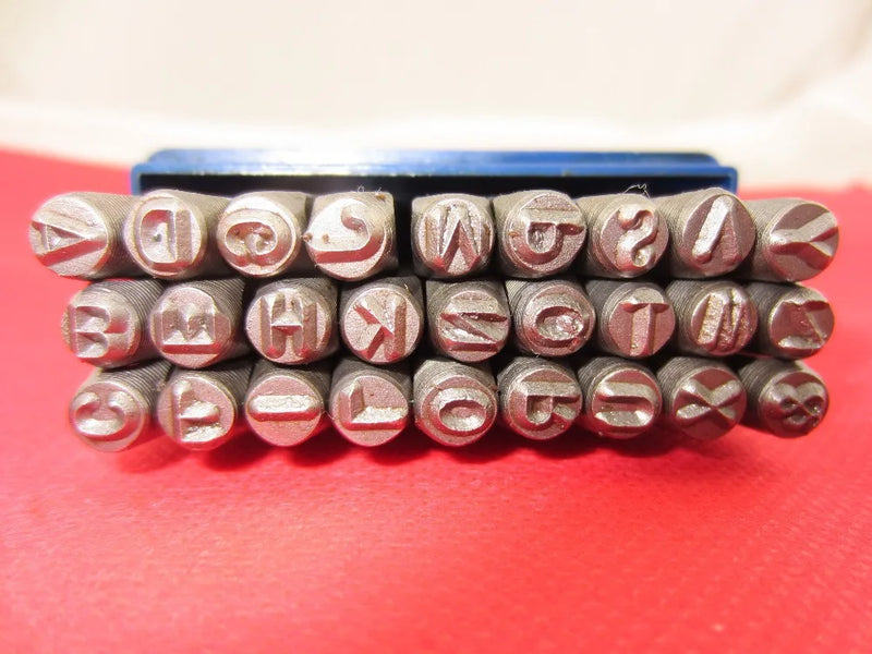 27pcs 10 MM Capital Letter A-Z Punch Stamp Set, Steel Punch Tool