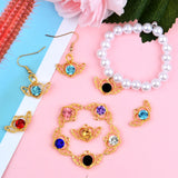 27pcs Heart Angel Wings Charms CZ Crystal Wing Pendants for DIY Jewelry
