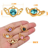 27pcs Heart Angel Wings Charms CZ Crystal Wing Pendants for DIY Jewelry