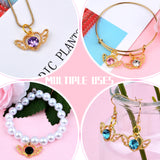 27pcs Heart Angel Wings Charms CZ Crystal Wing Pendants for DIY Jewelry