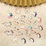 27pcs Horse Unicorn Metal Charms for DIY Jewelry Making Bulk Accessory