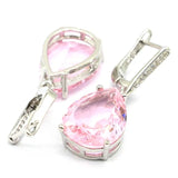 Pink Kunzite Pendant Earrings Set for Girls