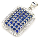 2.2g Pink Tanzanite Pendant with Emerald CZ, 925 Sterling Silver