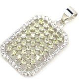 Lovely Pink Tourmaline Turquoise Peridot CZ 925 Silver Pendant