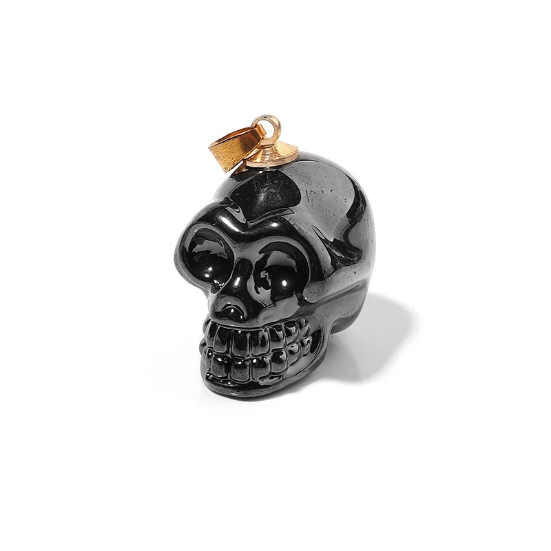 Multicolor Glass Skull Pendant for Jewelry Making