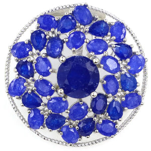 Big Violet Tanzanite CZ 925 Solid Sterling Silver Pendant