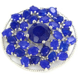 Big Violet Tanzanite CZ 925 Solid Sterling Silver Pendant