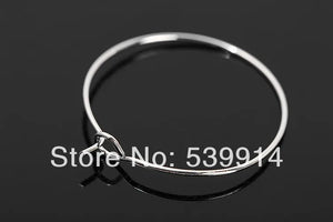 500pcs Silver Plated Earring Hoops 28x25MM Big Round Loop Circle Ear Hook