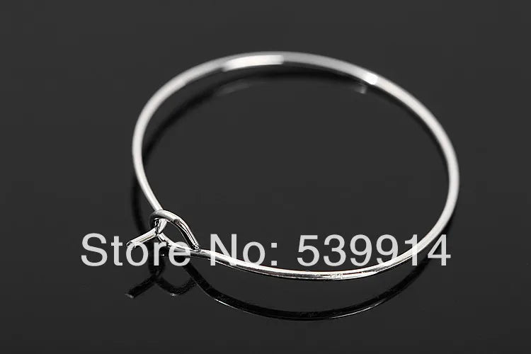 500pcs Silver Plated Earring Hoops 28x25MM Big Round Loop Circle Ear Hook