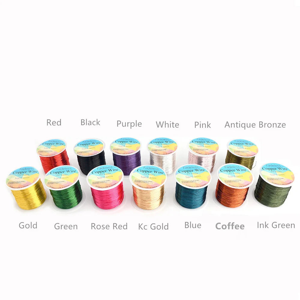 24G Beading Floral Colored Copper Craft Wire 62-100Meters