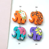 20pcs Elephant Resin Charms Necklace Bracelet Pendants DIY Jewelry Findings