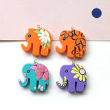 20pcs Elephant Resin Charms Necklace Bracelet Pendants DIY Jewelry Findings