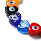 28-33Pcs Heart Shape Lampwork Beads Multicolor DIY Jewelry Making