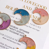 40Pcs Mix Styles KC Alloy Metal Moon Pendants for Jewelry Making