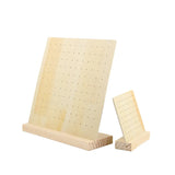 28 Hole Earrings Display Stand L Shape Wood Holder
