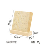 28 Hole Earrings Display Stand L Shape Wood Holder