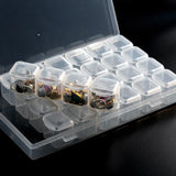 28 Grid Plastic Box Jewelry Storage Display Case