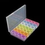 28 Grid Plastic Box Jewelry Storage Display Case