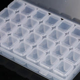 Grid Nail Art Decoration Storage Case Box Jewelry Organizer