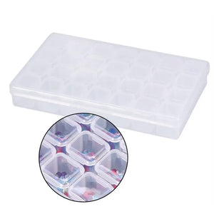 Grid Nail Art Decoration Storage Case Box Jewelry Organizer